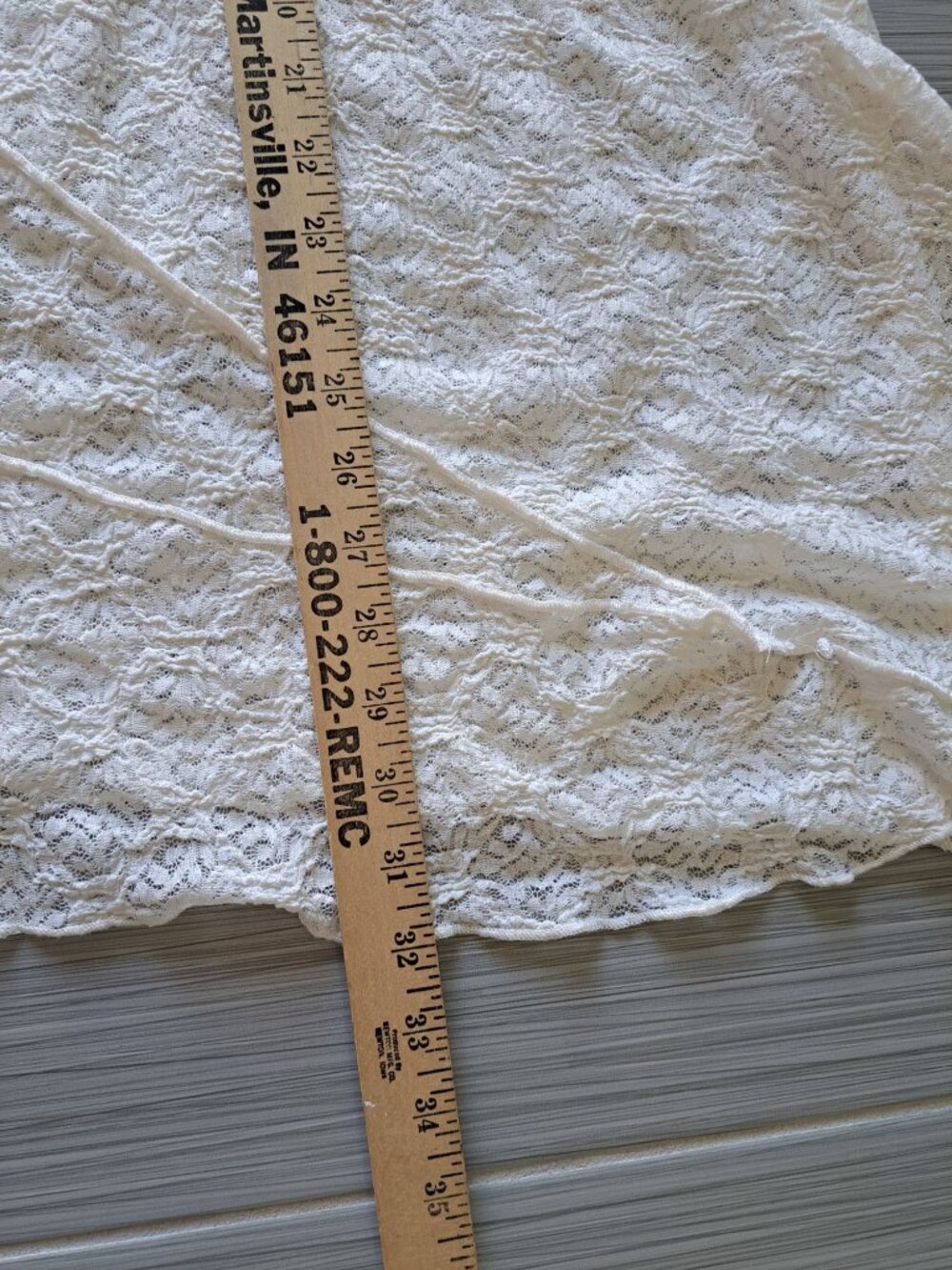 Bohemian Lace Cream Asymmetrical Skirt Lined L Elastic Waist Pull On Festival - Picture 7 of 8